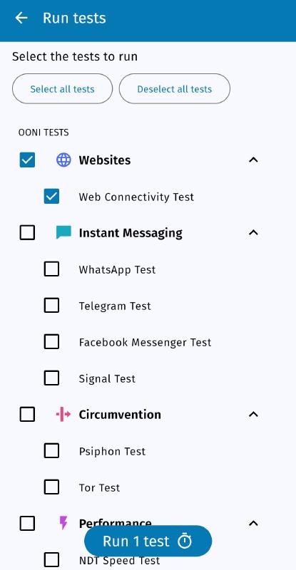 Choose websites Choose websites